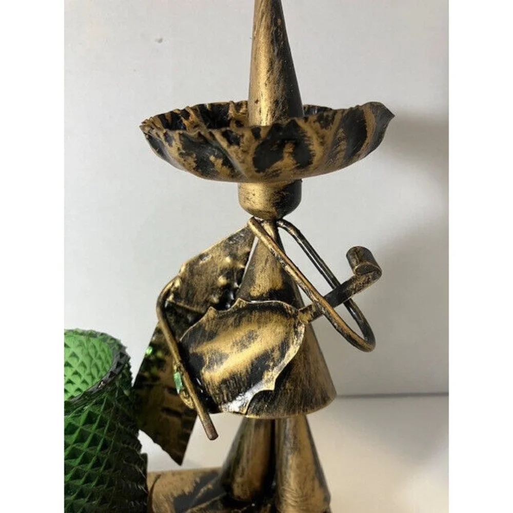 Metal Mariachi Votive Holder Vintage‎ Hong Kong Original Green Votive Cup 8